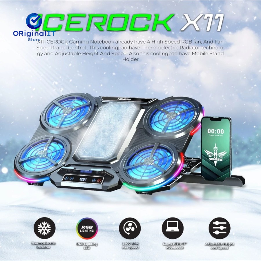 Cooling Pad apptop RGB Thermoelectric Laptop Fan X11 Coolingpad Gaming ...