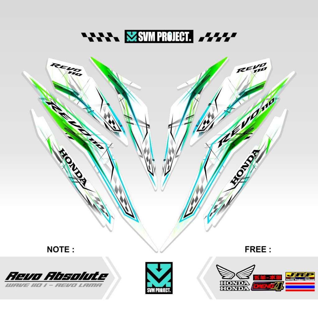 Striping ABSOLUTE REVO 110 CW MOTIF 100 / STICKER ABSOLUTE REVO 110 ...