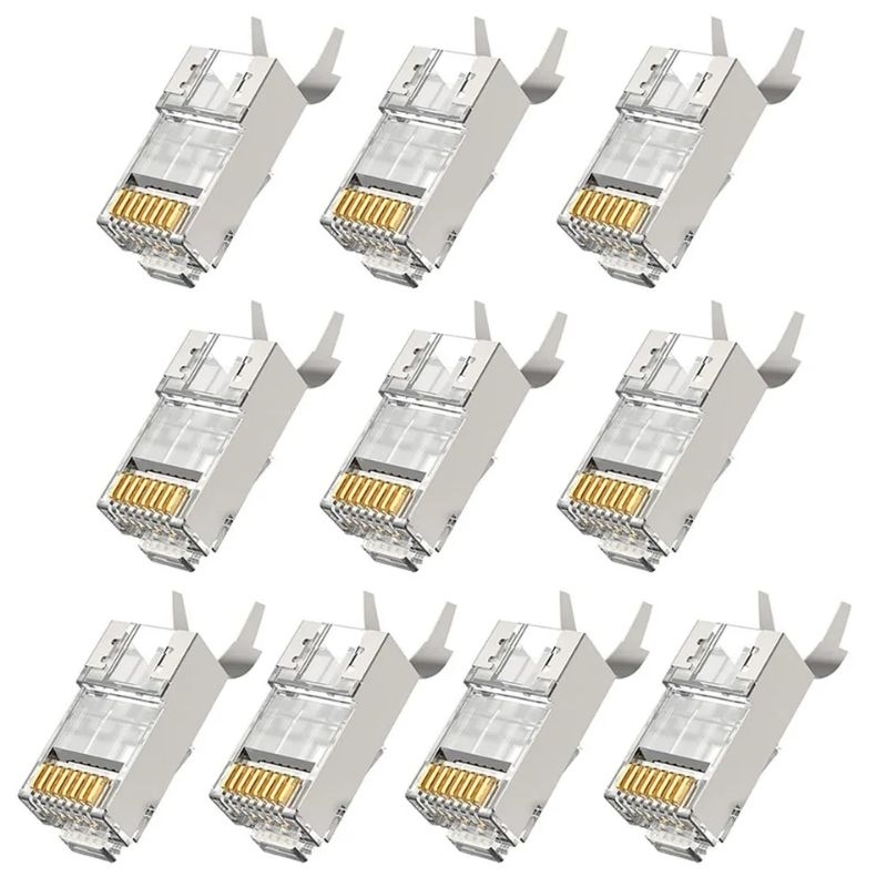 RJ45 CAT6 CAT7 Shielded Iron Connector, 10 Pcs | Shopee Philippines