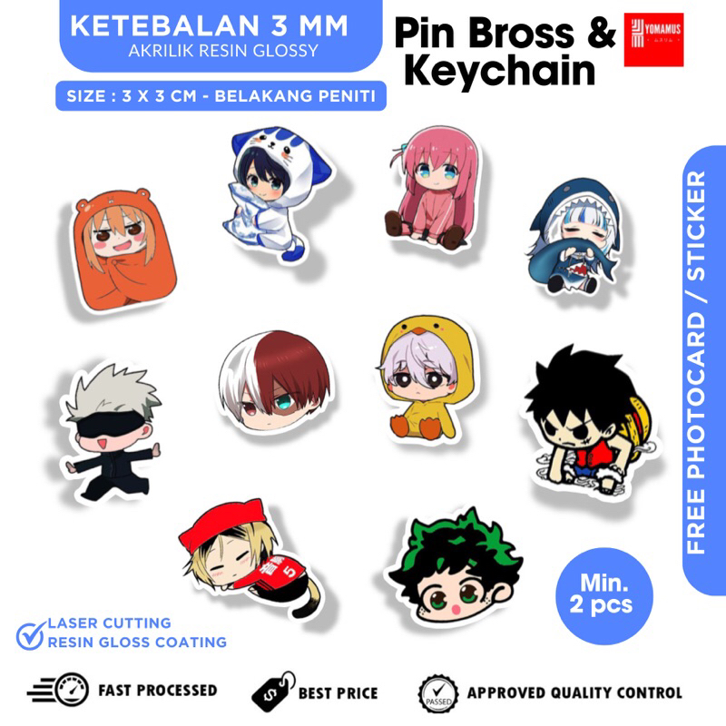 Anime Anime Pins Anime Brooches Blue Lock Anime Pins Jujutsu
