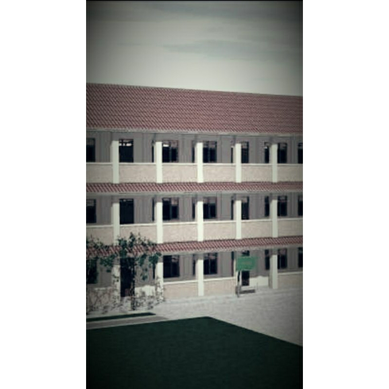 Miniature school diorama school assignment campus school model building ...