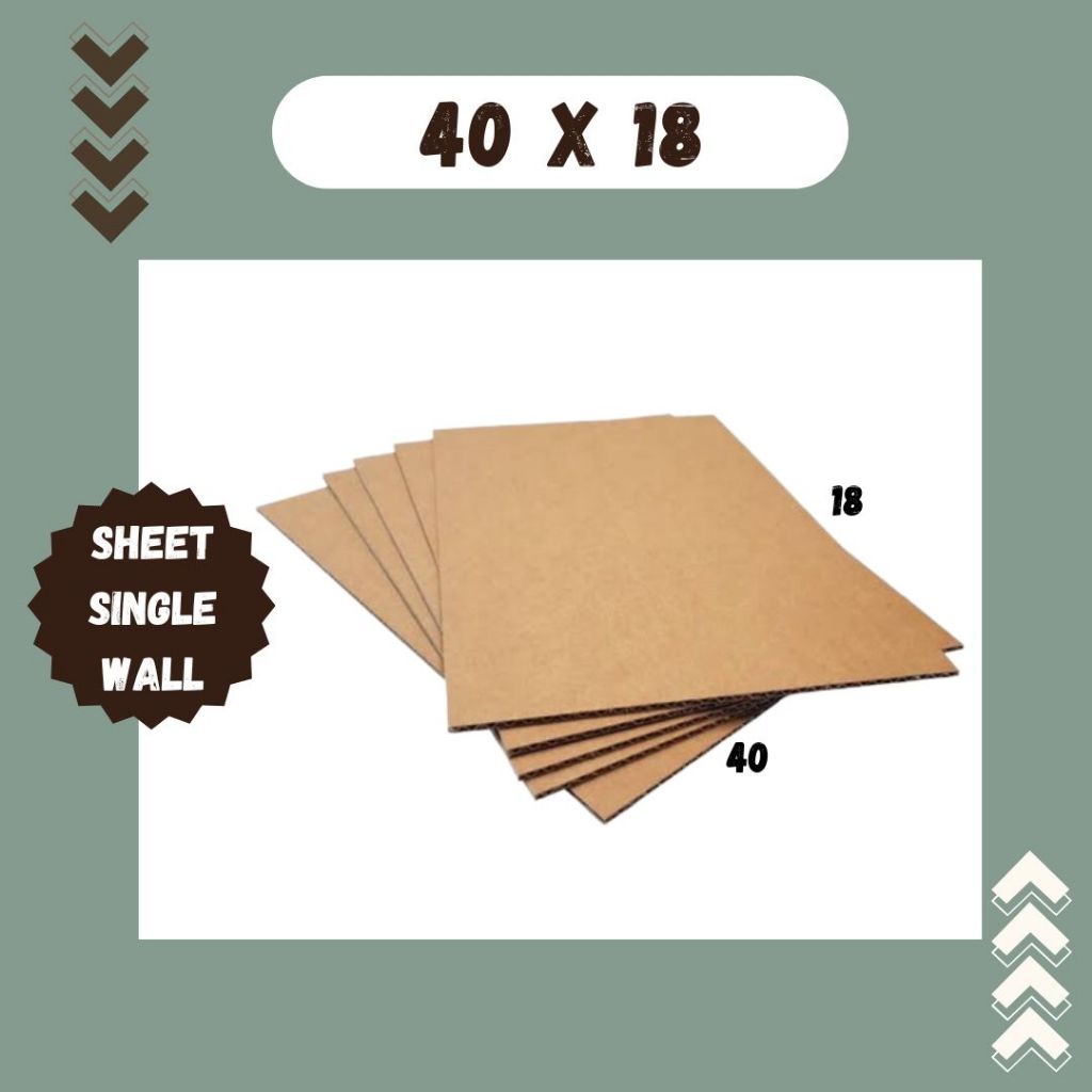 Sheet 40x18 Plain Cardboard Sheet Single Wall Packing Brown Color ...