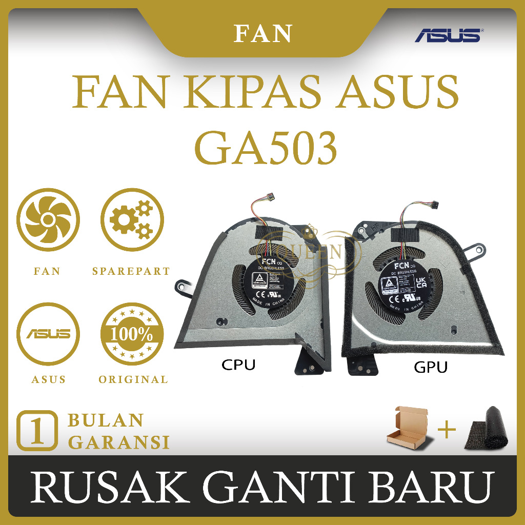 Original ASUS ROG Zephyrus G15 GA503 (CPU-GPU) LAPTOP FAN | Shopee ...