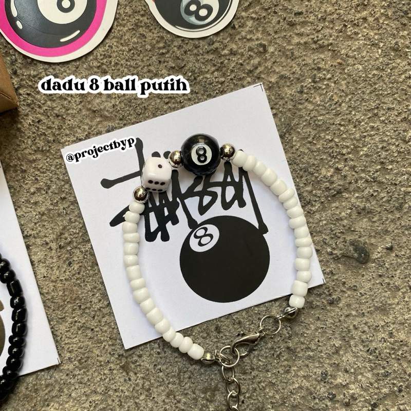 Stussy Ball 8 Couple Bracelet Free Box Sticker | Shopee Philippines