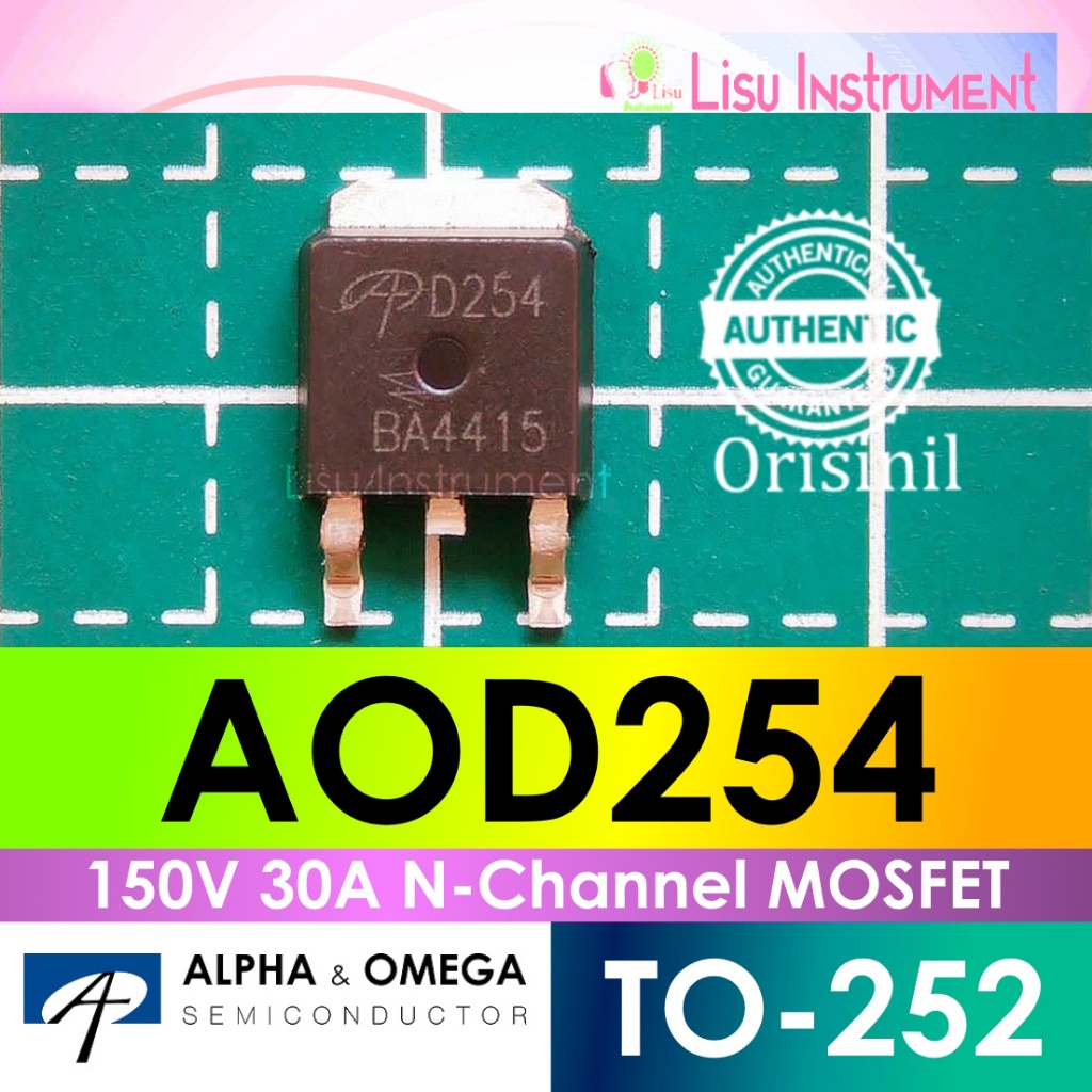 AOD254 150V 30A N-Channel MOSFET D254 DPAK TO-252 Alpha & Omega ...