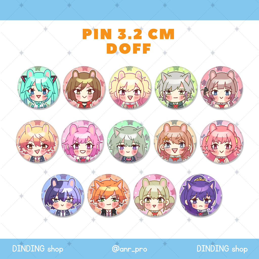 Project Sekai pin button 3.2cm Doff FANMERCH pin Project Sekai Proseka ...