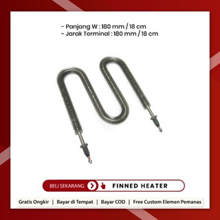 Finned Heater Model Type W (180mm X 180mm) - Heating Element Air Heater 