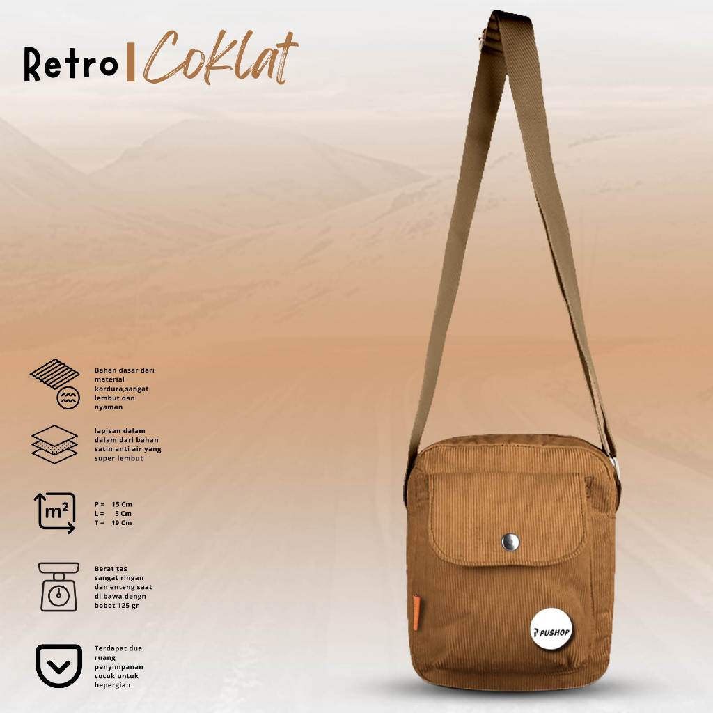 Retro Sling Bag Mini Slingbag Unisex Bag Men Women Corduroy Plain Pushop Hotshop Shopee Philippines