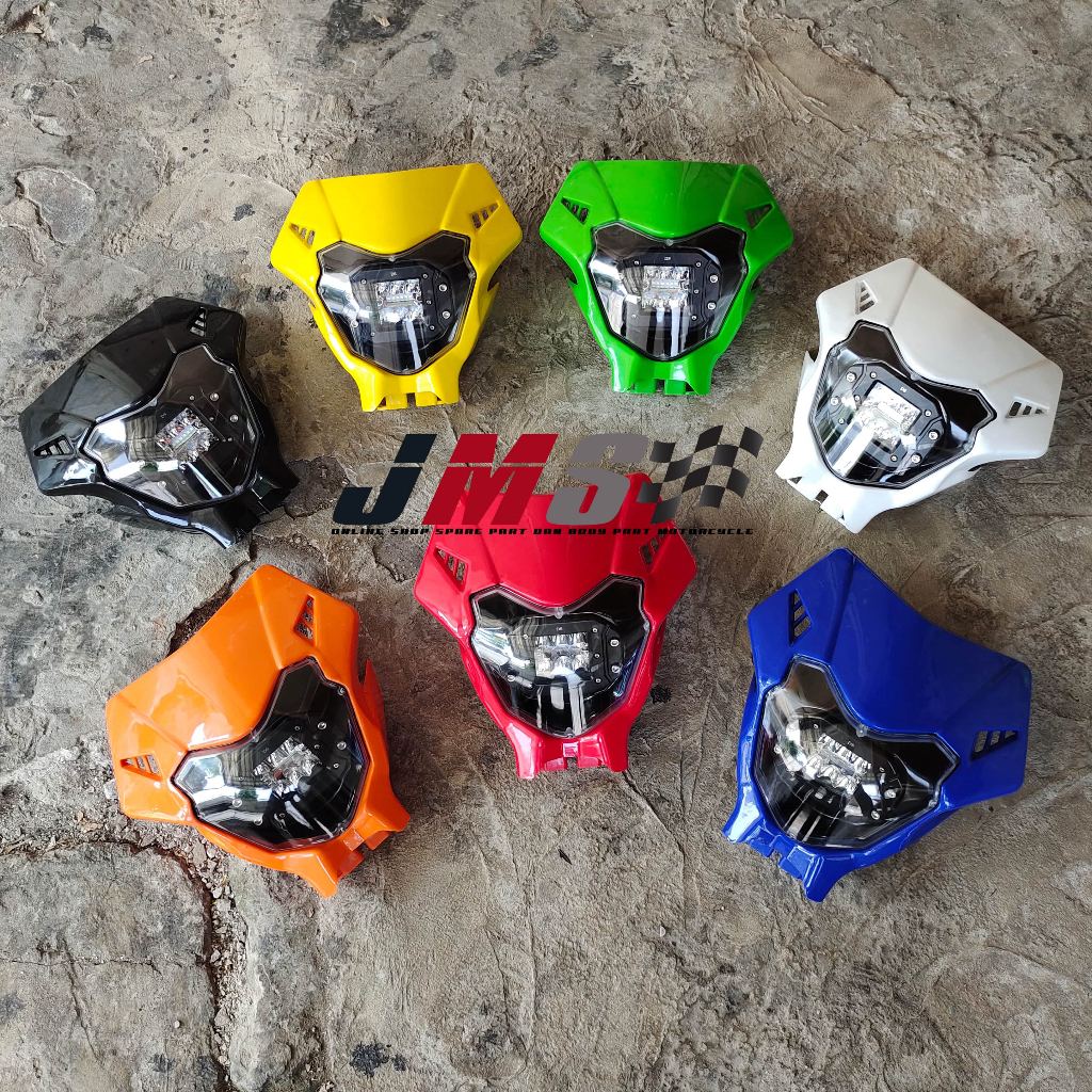 GOOFIT White 12V 35W HS1 Motocross Super Moto Headlight Replacement For CRF150L Good Enduro Motocross Trails Streetfighter Indicator Lights Fairing
