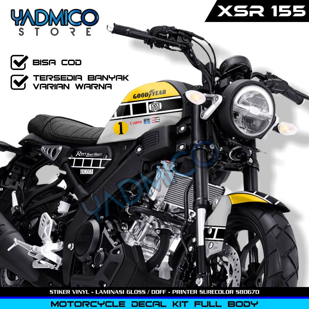 Xsr 155 Full Body Decal / XSR 155 Fullbody Motorcycle Sticker / XSR 155 ...