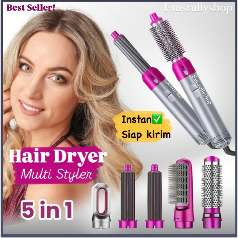 Hair Dryer 5 IN 1 Multifunctional Hair Dryer Hair Straightener Blow ...
