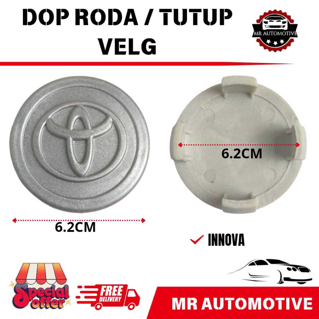 INNOVA 2005-2015 Hubcap Rim Covers Diameter 6.2cm | Shopee Philippines