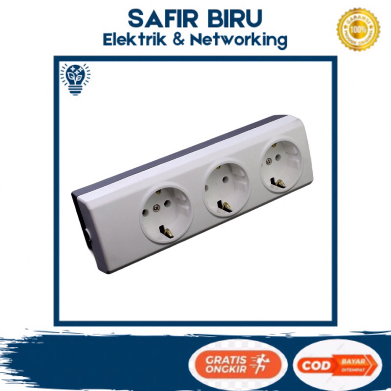 PUTIH Broco Socket Terminal 3 Holes White SNI 15321-55NCP | Shopee ...