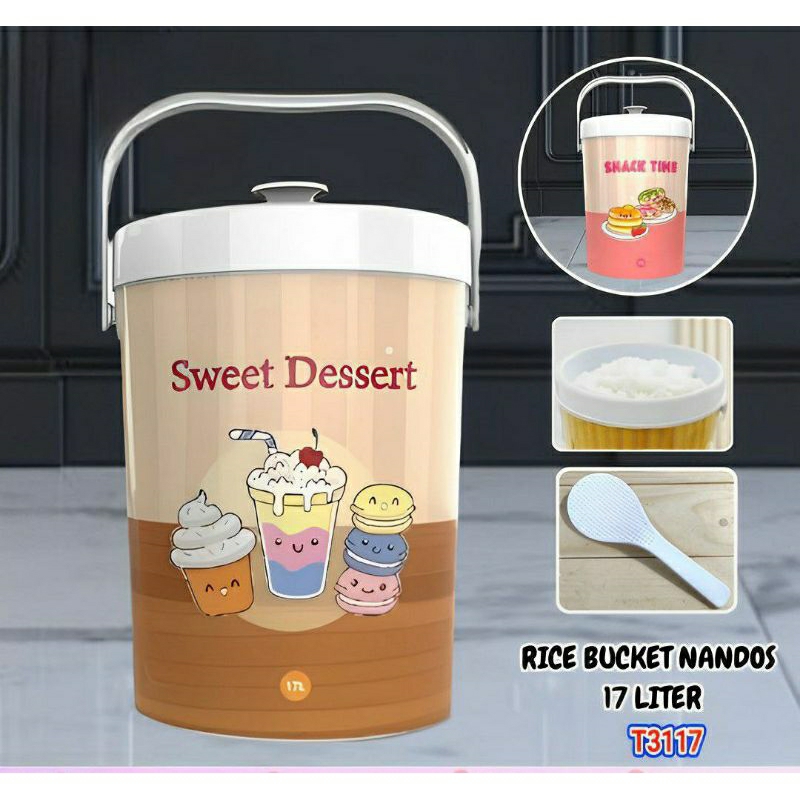 Naiba rice bucket nandos contains 17 liters | Shopee Philippines