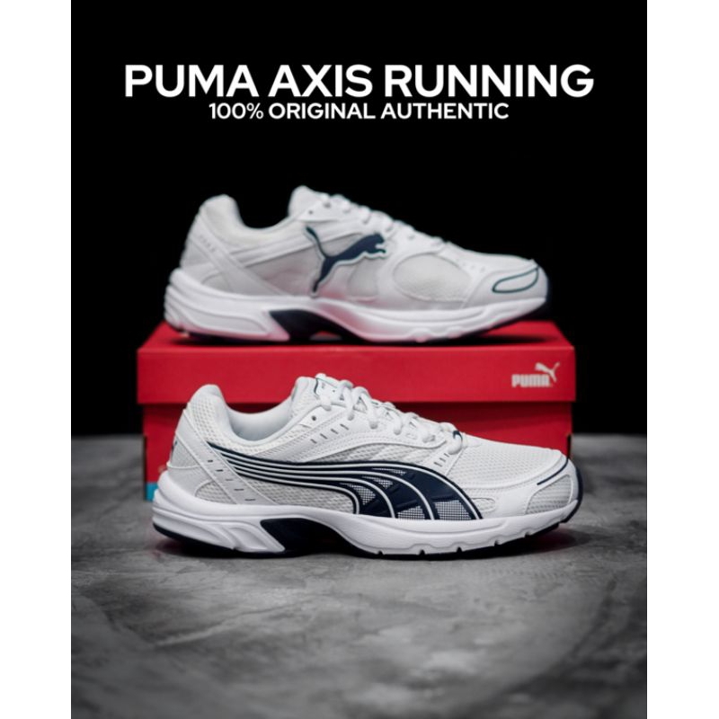 Puma AXIS RUNNING WHITE PEACOK Shoes 368465 04 Original Shopee Philippines