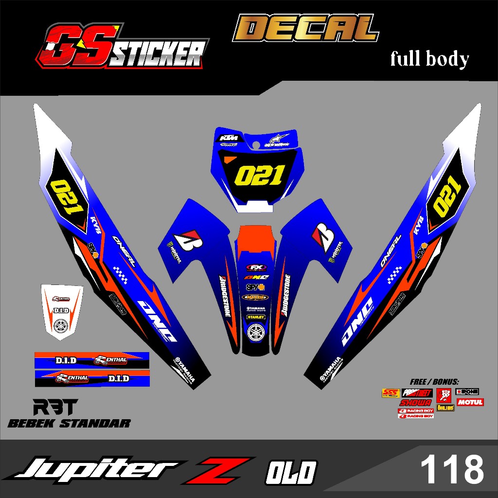 Decal STICKER FULL BODY MOTOR RBT JUPITER Z OLD RBT Duck MODIF ...
