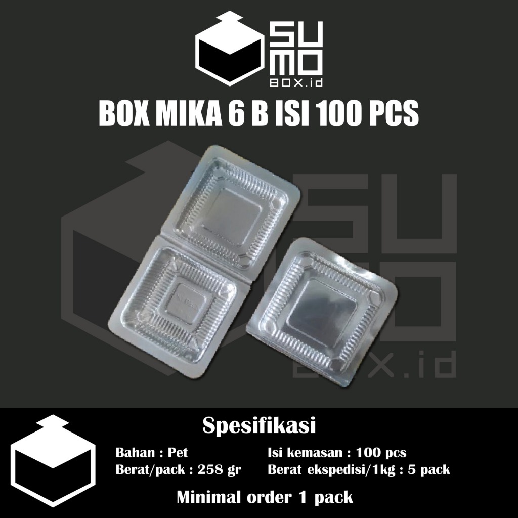 Mica Plastic Box 6B Contents 100pcs/plastic Container Small Box Food