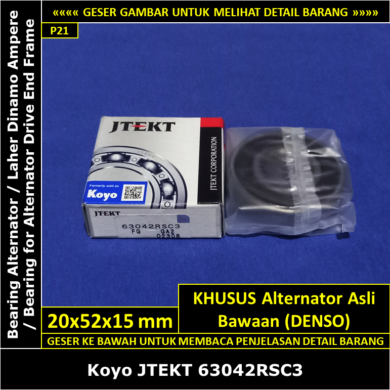 Bearing Alternator Toyota Kijang Diesel Capsule 2400cc 2L 1997-2004 ...
