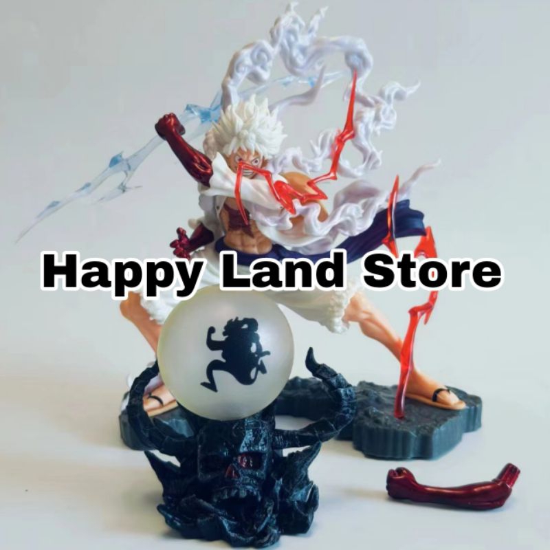 Action Figure One Piece Anime Monkey D Luffy Gear 5 2hand Statue Sun ...