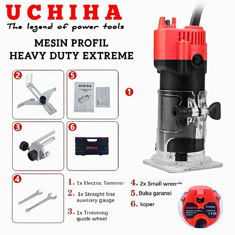 MESIN KAYU Uchiha UC450 Wood trimmer 370 1/4 6mm Wood Profile Router ...