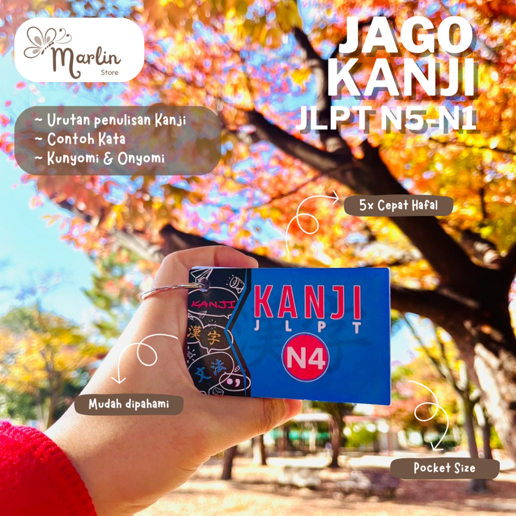 Kanji FLASHCARD JLPT N5 N4 N3 N2 N1 KANJI Dictionary RSP FLASHCARD Fast Memorizing Card