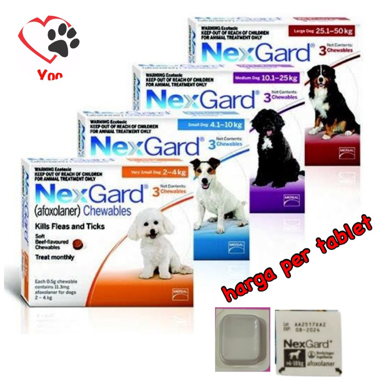 Nexgard demodex scabies Dog Flea Medicine S M L XL Shopee Philippines
