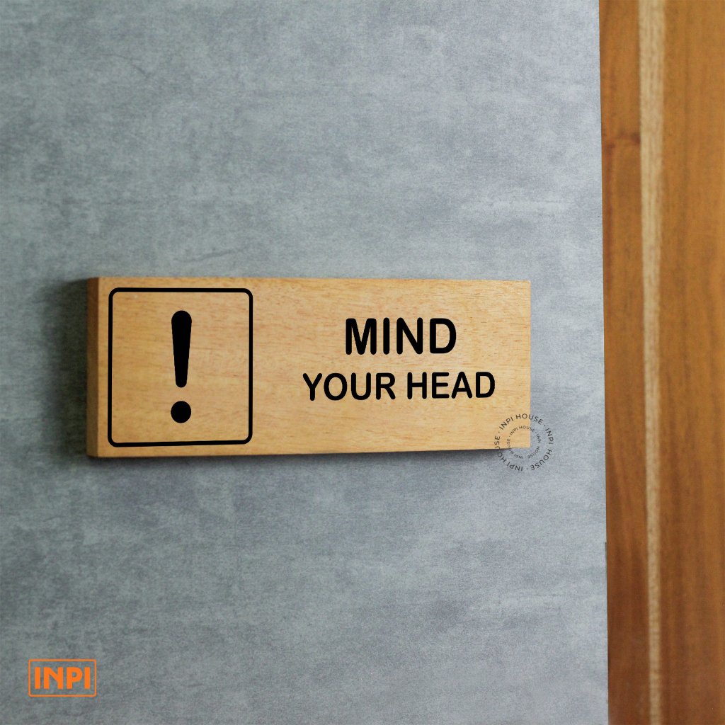 Mind your head sign system - alert sign board - wall sign - mind your ...