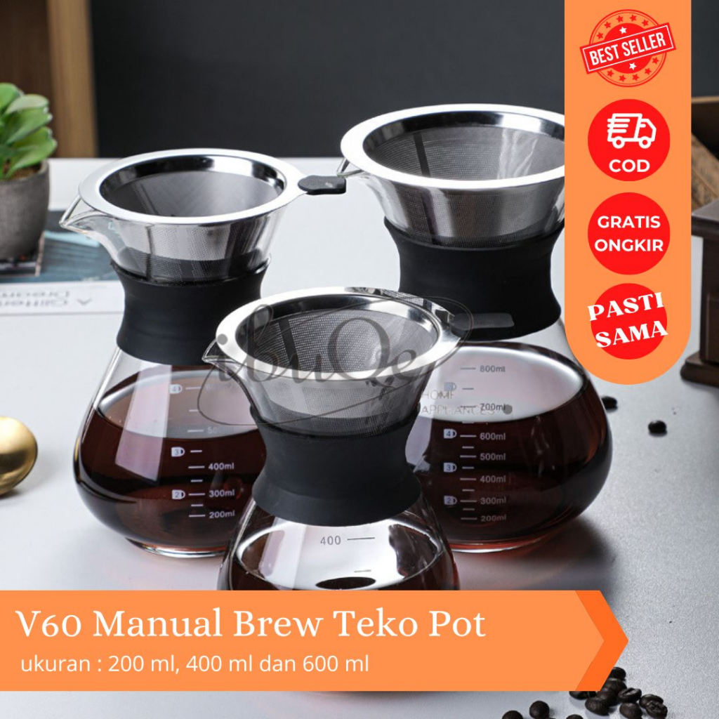 Server V60 MANUAL BREW Teapot POT COFFEE MAKER Teapot COFFEE Tea