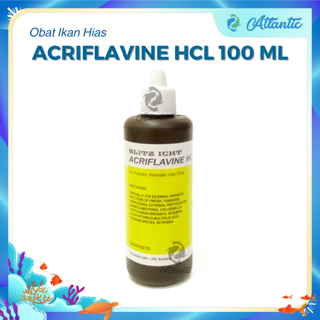 Acriflavine HCL BPC 100ml Fish Fungus Medicine HCL 100 CC | Shopee ...