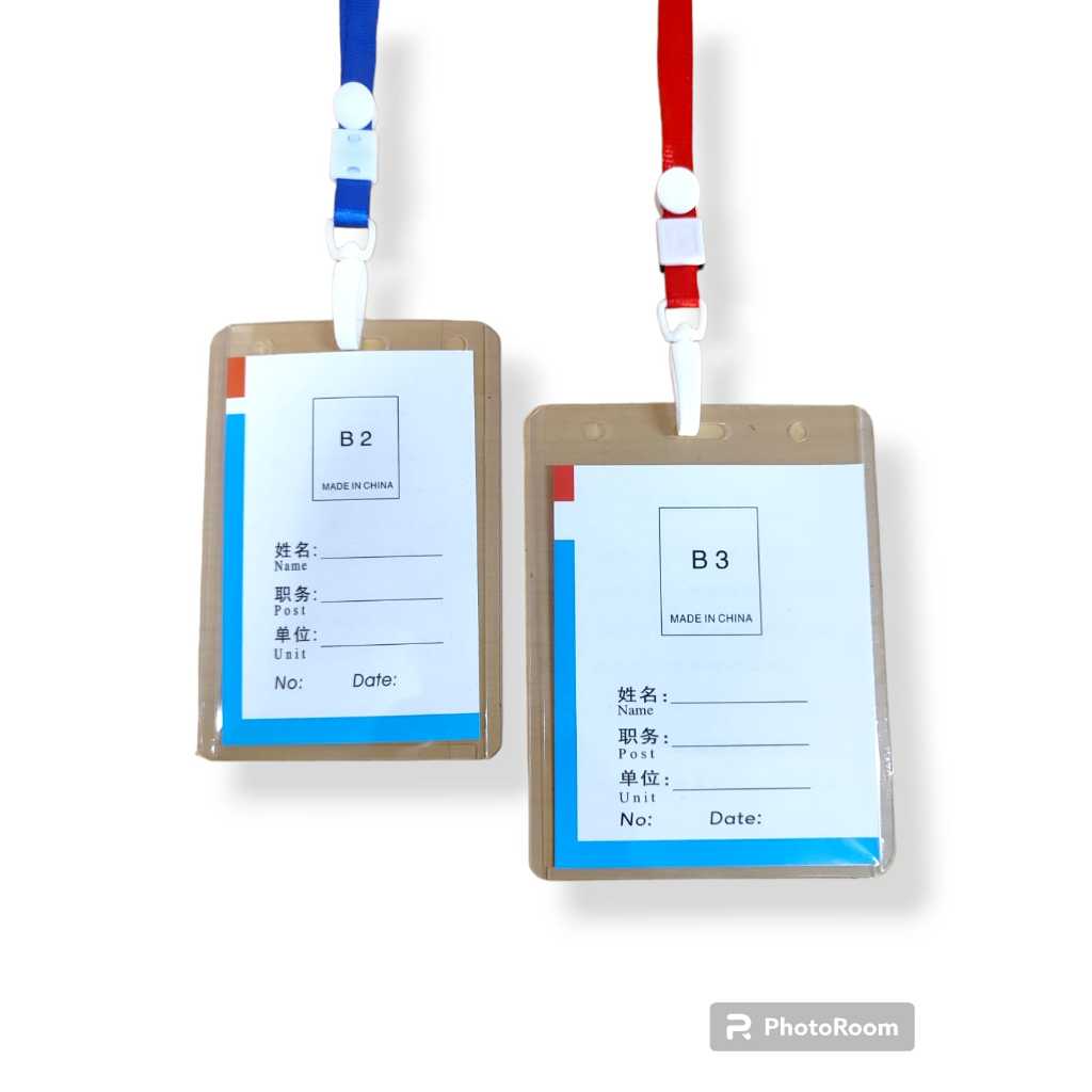 AS888 - 1 Set Plastic Name Card + Rope / Id Card Name Tag Set | Shopee ...