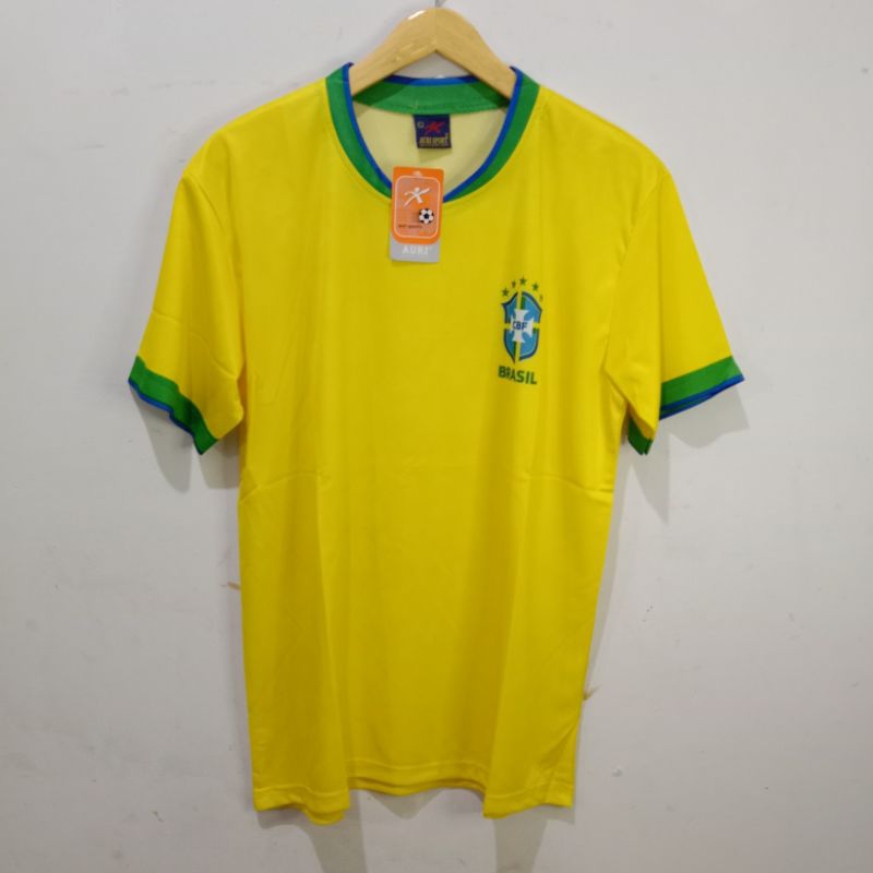 BRAZIL YELLOW NATIONAL TEAM JERSEY HOME | Shopee Philippines