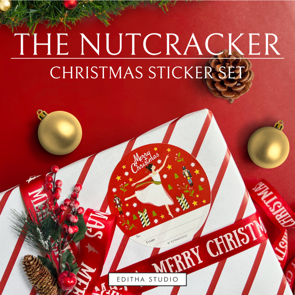 Christmas Sticker The Nutcracker Christmas Sticker Gift Label Editha ...