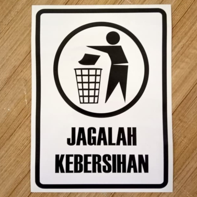 Sign STICKER keep it clean measuring 15cm x 20cm | Shopee Philippines