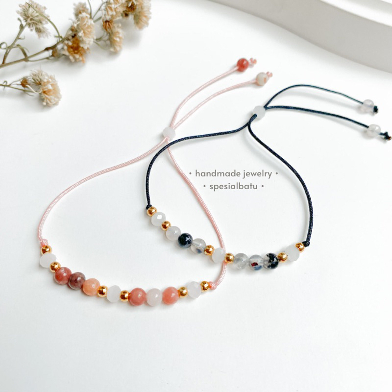 Genuine Natural Stone Bracelet Korean Aesthetic Beads Beads Cute - Main Image