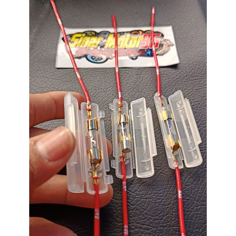 FUSE BOX HOUSING GLASS TUBE BOTTLE SET 10 AMPER AND 15 AMPER HIGH ...