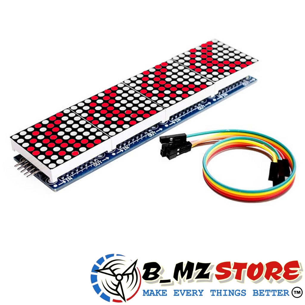 Module LED DOT MATRIX MAX7219 8x8 4-IN-1 32X8 RUNNING TEXT MOTOR ...