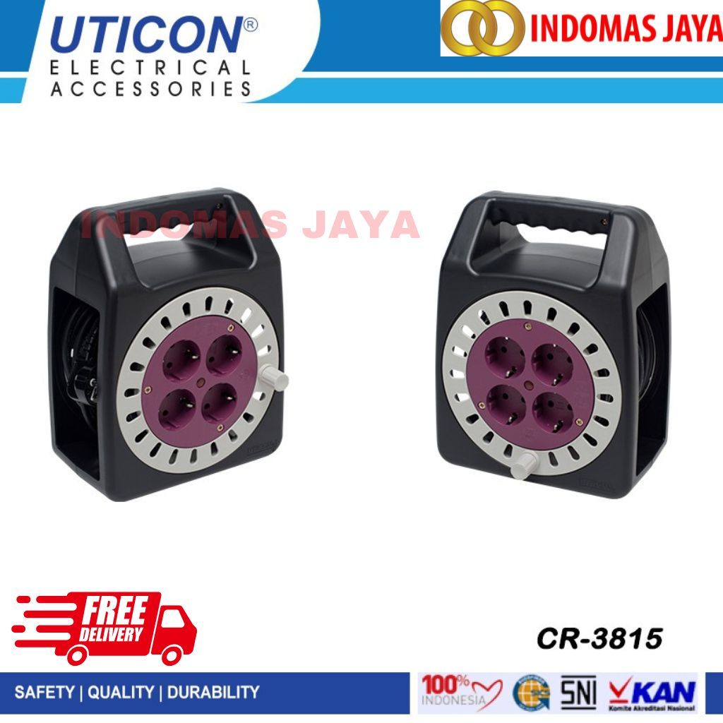 15 Meter Cable Roller Box Uticon Cable Reel CR-3815 Roll Cable | Shopee ...