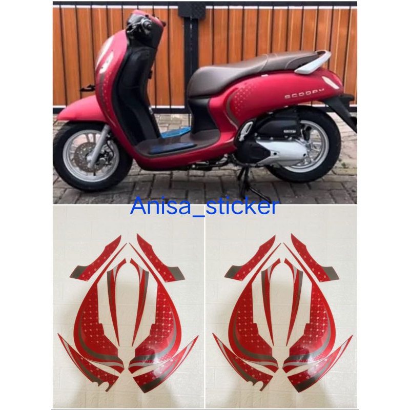 Merah The Newest 2024 Red Honda Tiedye Sticker Pole Trim Striping Shopee Philippines 5818