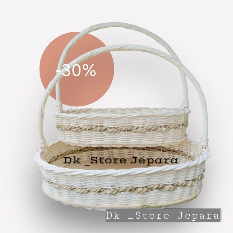 Rattan parcel contains 2 pcs MODEL STRIP ROPE basket | Shopee Philippines