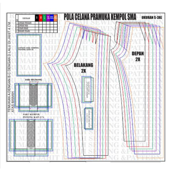 School uniform pattern SCOUT PANTS pattern for elementary school ...