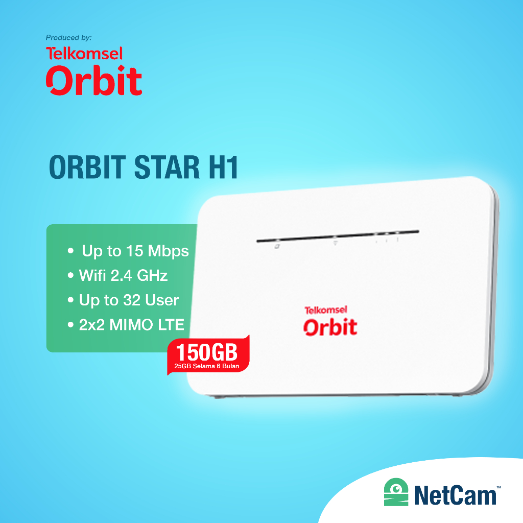 TELKOMSEL ORBIT STAR H1 MODEM (150GB) | Shopee Philippines