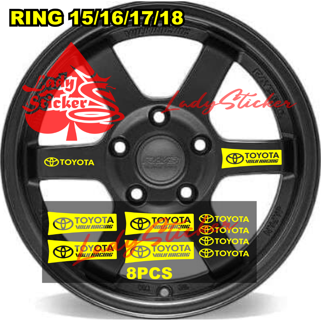 Volk RACING RAYS STICKER TOYOTA VELK RACING TE37 TOYOTA AGYA YARIS ...