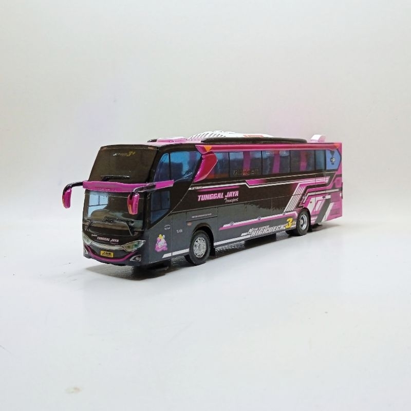 Tunggal JAYA transport Black pink body JB3 voyager Miniature bus Scale ...