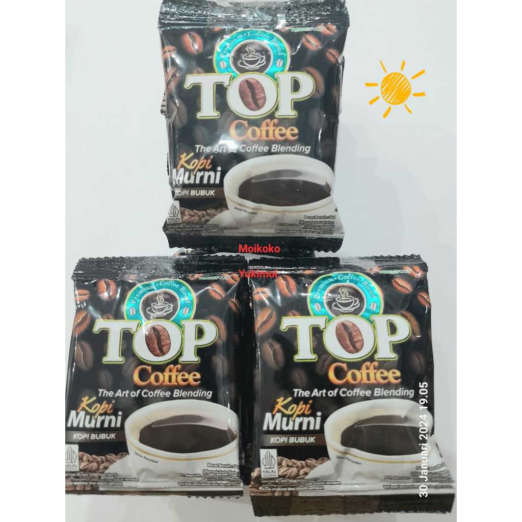 Top kopi Coffee 7 g / Top Plus Sugar 18 g / FresCo ground Coffee 7 g ...