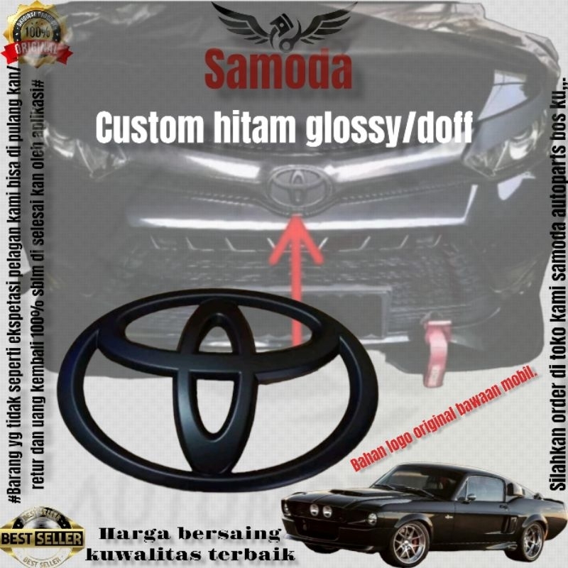 Hitam Emblem Logo Toyota Avanza All New Original Custom Set Complete