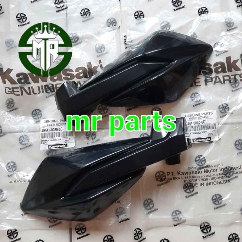 thumbnail image 2 of Handlebar Hand Guards For Kawasaki KLX 125L/150L/300R, KLX 250/125/150, D-Tracker - Black Nylon/PP, Pre-Drilled 2 of 6