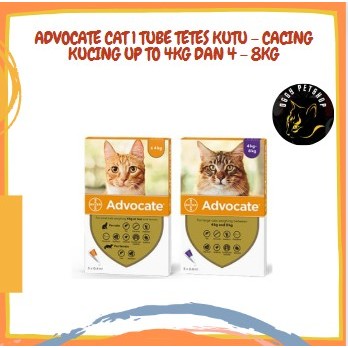 Advocate Cat 1 Tube Drops Lice - Worm Cat Up to 4Kg And 4-8Kg | Shopee ...