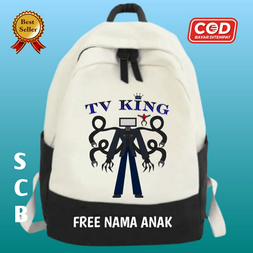 Skibidi Children's School Backpack TOILET TV KING MAN | Shopee Philippines