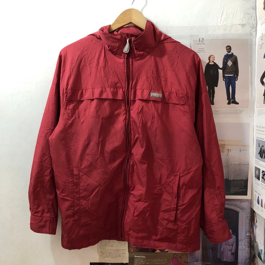 MERAH Unisex Maroon Red Casual Jacket | Shopee Philippines