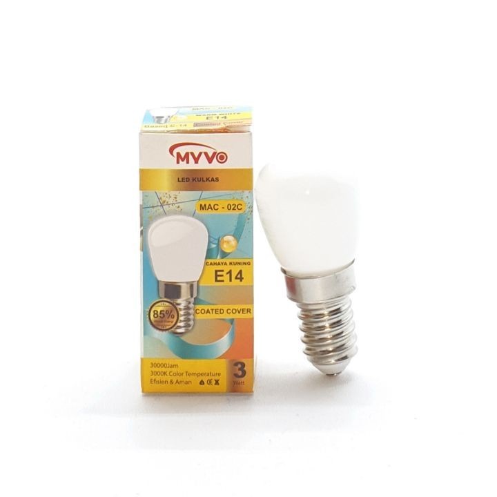 CAHAYA Led Fridge Light Bulb E12 MAC-02B frosted Yellow Light | Shopee ...